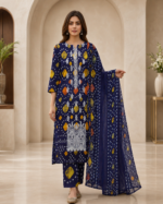 Lawn 3 Piece Suit – Embroidered Printed - Image 4