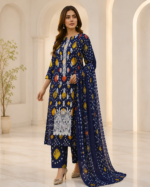 Lawn 3 Piece Suit – Embroidered Printed - Image 3