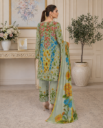 Lawn 3 Piece Suit – Embroidered Printed - Image 4