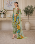 Lawn 3 Piece Suit – Embroidered Printed - Image 2