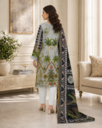 Lawn 3 Piece Suit – Embroidered Printed - Image 4