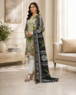 Lawn 3 Piece Suit – Embroidered Printed - Image 3