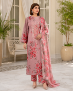 Lawn 3 Piece Suit – Embroidered Printed - Image 2