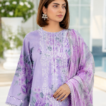 Luxury Lawn 3 Piece Suit – Embroidered printed